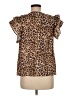 Bibi Animal Print Brown Short Sleeve T-Shirt Size M (estimated) - photo 2