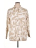 Chico's 100% Linen Animal Print Ivory Long Sleeve Button-Down Shirt Size XL - photo 1