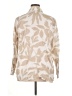 Chico's 100% Linen Animal Print Ivory Long Sleeve Button-Down Shirt Size XL - photo 2