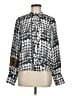 Brochu Walker 100% Polyester Houndstooth Silver Long Sleeve Blouse Size M - photo 1