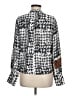 Brochu Walker 100% Polyester Houndstooth Silver Long Sleeve Blouse Size M - photo 2