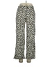 Zara 100% Polyester Animal Print Ivory Casual Pants Size 14 - photo 1