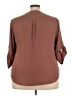 Torrid 100% Polyester Brown 3/4 Sleeve Blouse Size 2X Plus (2) - photo 2