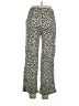 Zara 100% Polyester Animal Print Ivory Casual Pants Size 14 - photo 2