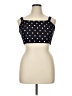 Indya 100% Polyester Polka Dots Blue Gold Tank Top Size XL - photo 1