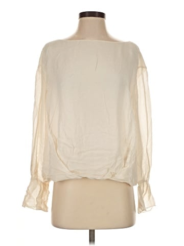 Elizabeth and James Long Sleeve Silk Top (view 1)