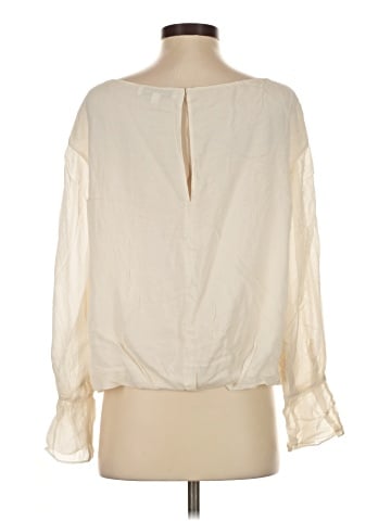Elizabeth and James Long Sleeve Silk Top (view 2)