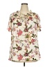 Lane Bryant 100% Polyester Ivory Short Sleeve Henley Size 18 - 20 Plus - photo 1