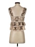 Olivaceous 100% Polyester Tan Sleeveless Blouse Size S - photo 2