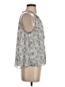 Drew 100% Polyester Gray Sleeveless Blouse Size S - photo 4