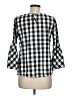 See and Be Seen Checkered-gingham Black 3/4 Sleeve Blouse Size M - photo 2
