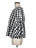 See and Be Seen Checkered-gingham Black 3/4 Sleeve Blouse Size M - photo 5