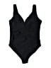 Unbranded Solid Black One Piece Swimsuit Size XXL - photo 1