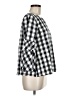 See and Be Seen Checkered-gingham Black 3/4 Sleeve Blouse Size M - photo 4