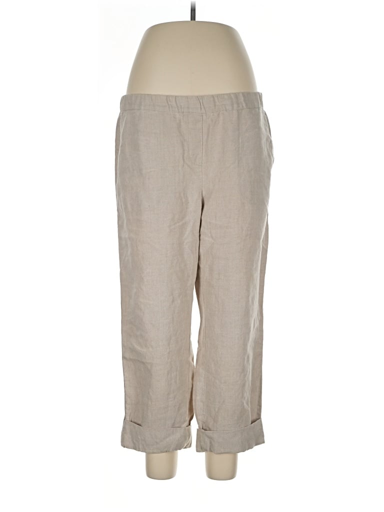 Pre-owned Purejill Linen Pants In Tan