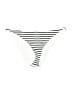 L Space Stripes White Swimsuit Bottoms Size L - photo 1