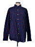 Chaps Checkered-gingham Blue Long Sleeve Button-Down Shirt Size L - photo 1