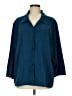 Joanna Teal 3/4 Sleeve Button-Down Shirt Size M - photo 1