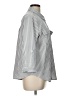 Como Blu 100% Polyester Stripes Gray 3/4 Sleeve Blouse Size L - photo 4