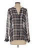 Joie Plaid Gray Long Sleeve Blouse Size XS - photo 1