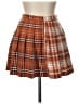 No Comment 100% Polyester Plaid Brown Casual Skirt Size 14 - photo 1