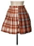 No Comment 100% Polyester Plaid Brown Casual Skirt Size 14 - photo 2