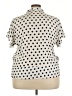 Assorted Brands 100% Rayon Polka Dots Ivory Short Sleeve Blouse Size 2X - photo 2