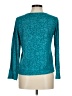 Basic Editions 100% Cotton Teal Long Sleeve Blouse Size M - photo 2