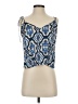 Zara Damask Blue Sleeveless Blouse Size S - photo 1