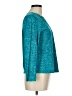 Basic Editions 100% Cotton Teal Long Sleeve Blouse Size M - photo 4