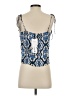 Zara Damask Blue Sleeveless Blouse Size S - photo 2