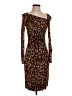 L.K. Bennett Animal Print Brown Cocktail Dress Size 2 - photo 1