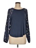 Love, Fire Blue Long Sleeve Blouse Size M - photo 1
