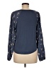 Love, Fire Blue Long Sleeve Blouse Size M - photo 2