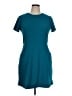 Donna Morgan Solid Teal Casual Dress Size 14 - photo 1