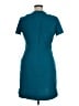 Donna Morgan Solid Teal Casual Dress Size 14 - photo 2