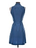 Ann Taylor 100% Polyester Blue Casual Dress Size 0 - photo 2