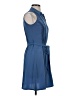 Ann Taylor 100% Polyester Blue Casual Dress Size 0 - photo 4
