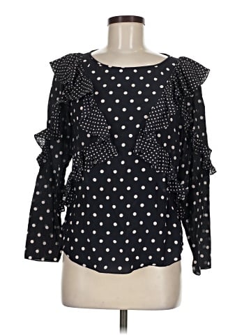 Rebecca Taylor Long Sleeve Silk Top (view 1)