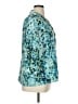 Chico's 100% Polyester Print Teal Raincoat Size XL (3) - photo 4
