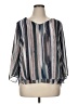 Jennifer Lopez 100% Polyester Silver 3/4 Sleeve Blouse Size XL - photo 1