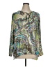 Chico's 100% Polyester Paisley Green Long Sleeve Blouse Size XL - photo 1