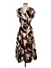 Fun2Fun 100% Polyester Print Brown Casual Dress Size S - photo 1