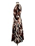 Fun2Fun 100% Polyester Print Brown Casual Dress Size S - photo 5