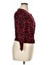 Talbots 100% Merino Wool Animal Print Red Wool Cardigan Size M (petite) - photo 4