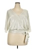 Daytrip Metallic Silver 3/4 Sleeve Top Size XXL - photo 1