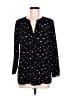 Daniel Rainn Stars Black Long Sleeve Blouse Size M - photo 1