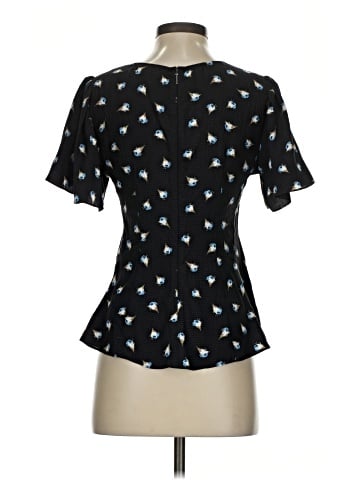 Rebecca Taylor Short Sleeve Silk Top (view 2)