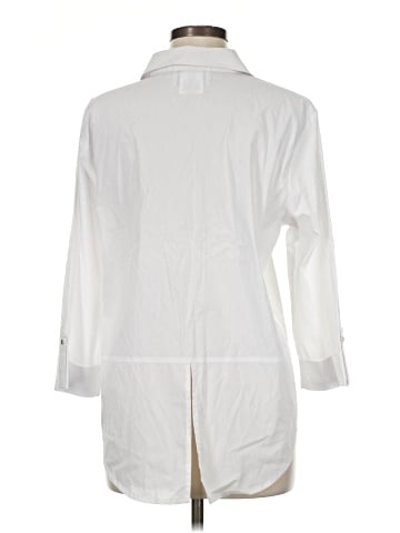 N Touch 3/4 Sleeve Button-Down Shirt (view 2)
