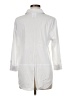 N Touch White 3/4 Sleeve Button-Down Shirt Size M - photo 2